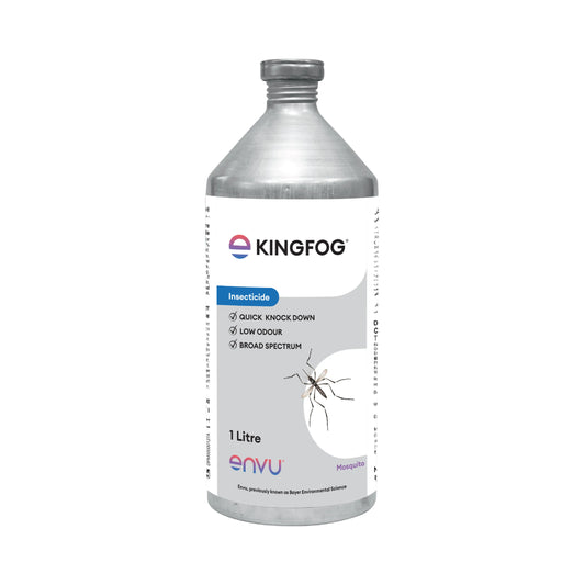 KingFog insecticide bottle with label on a white background