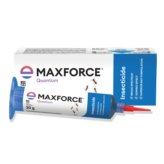 Maxforce Quantum insecticide packaging on a white background
