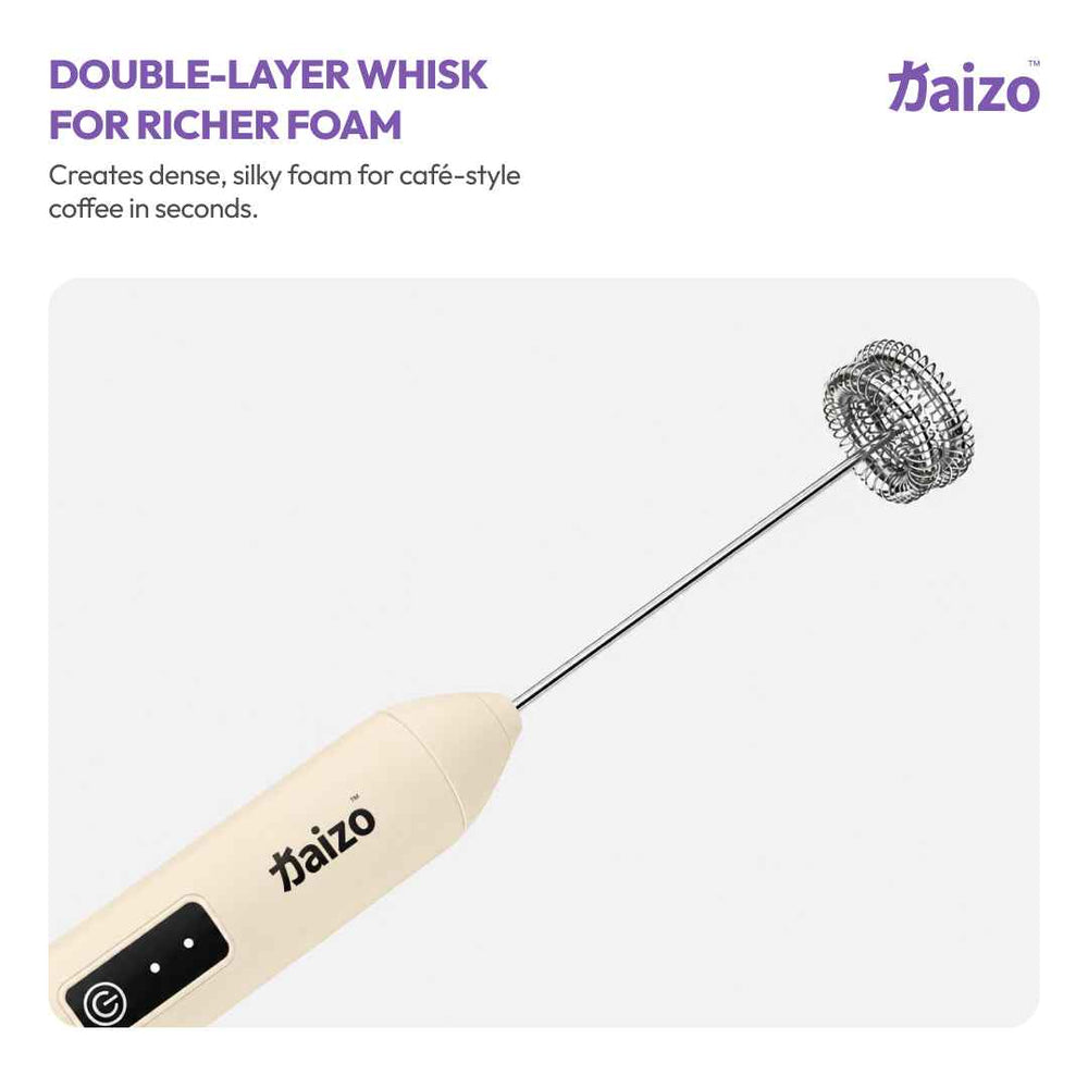 Kaizo ZUMI - Rechargeable Milk Frother: Perfect Foam for Coffee Lovers