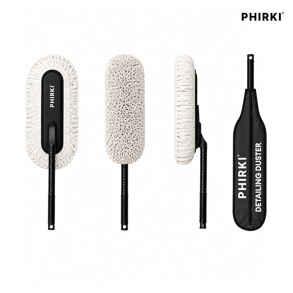 Phirki Car Duster - Lint-Free & Scratch-Free Car Cleaner Brush with Long Handle