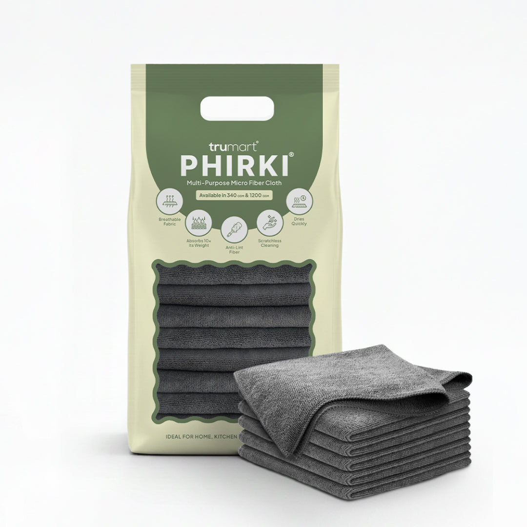 Phirki Premium Microfiber Cloths – Pack 12