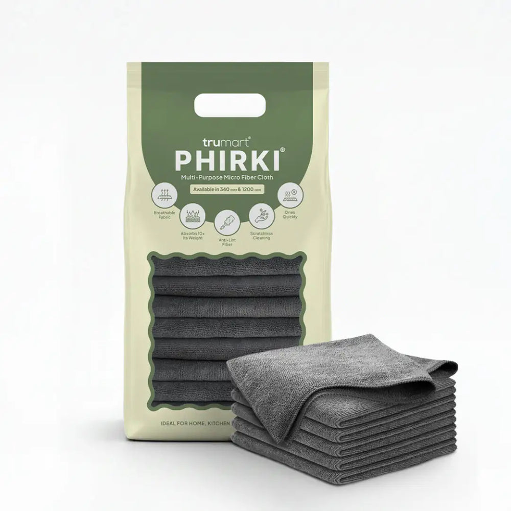 Phirki 340GSM Microfiber Cleaning Cloths