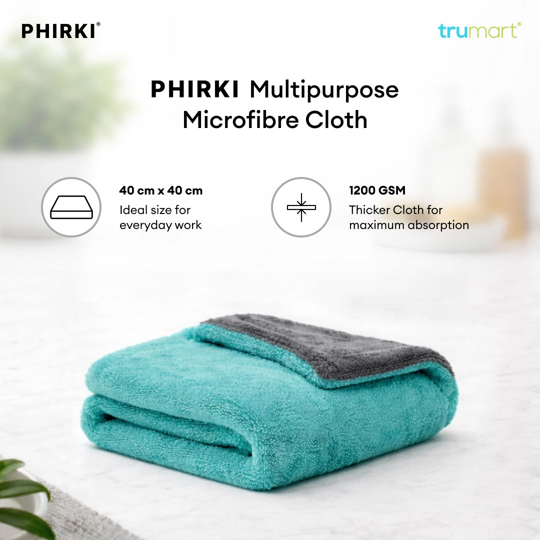 Phirki Premium 1200 GSM Microfiber Car Cleaning Cloth