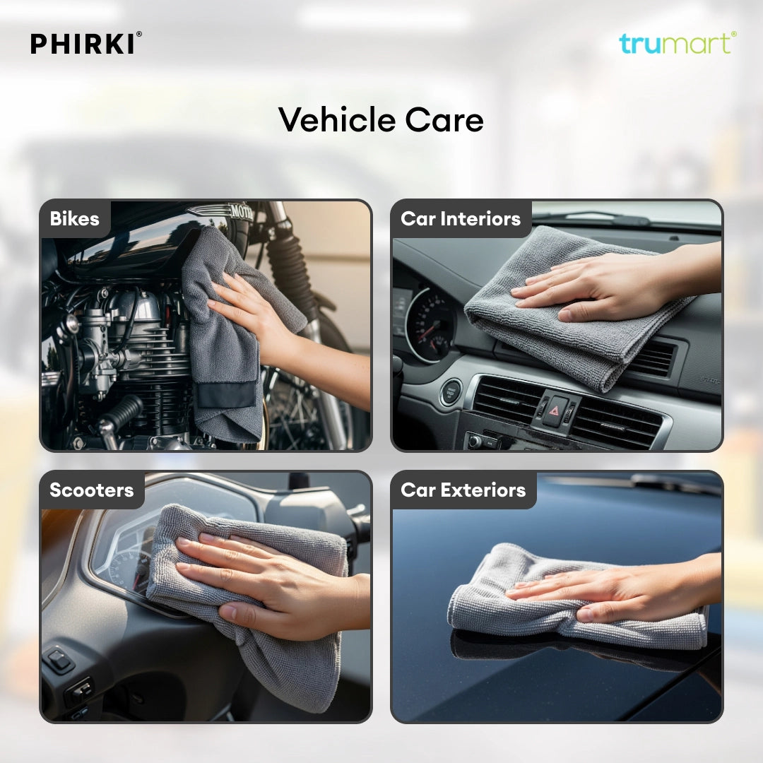 Phirki 340GSM Microfiber Cleaning Cloths