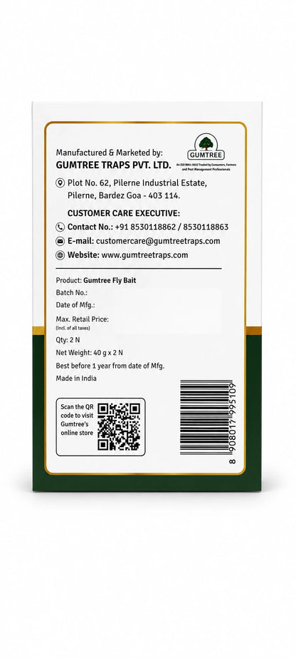 Gumtree Fly Trapp Bait Powder for Housefly Control | 2 x 40g