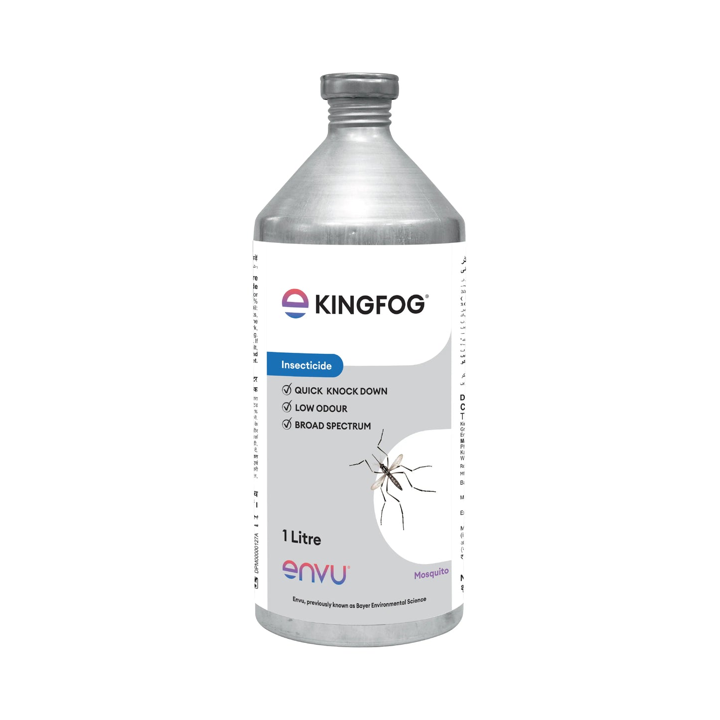 KingFog insecticide bottle with label on a white background