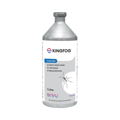 KingFog insecticide bottle with label on a white background