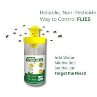 Gumtree Fly Trap Jar Mini with instructions on a white background