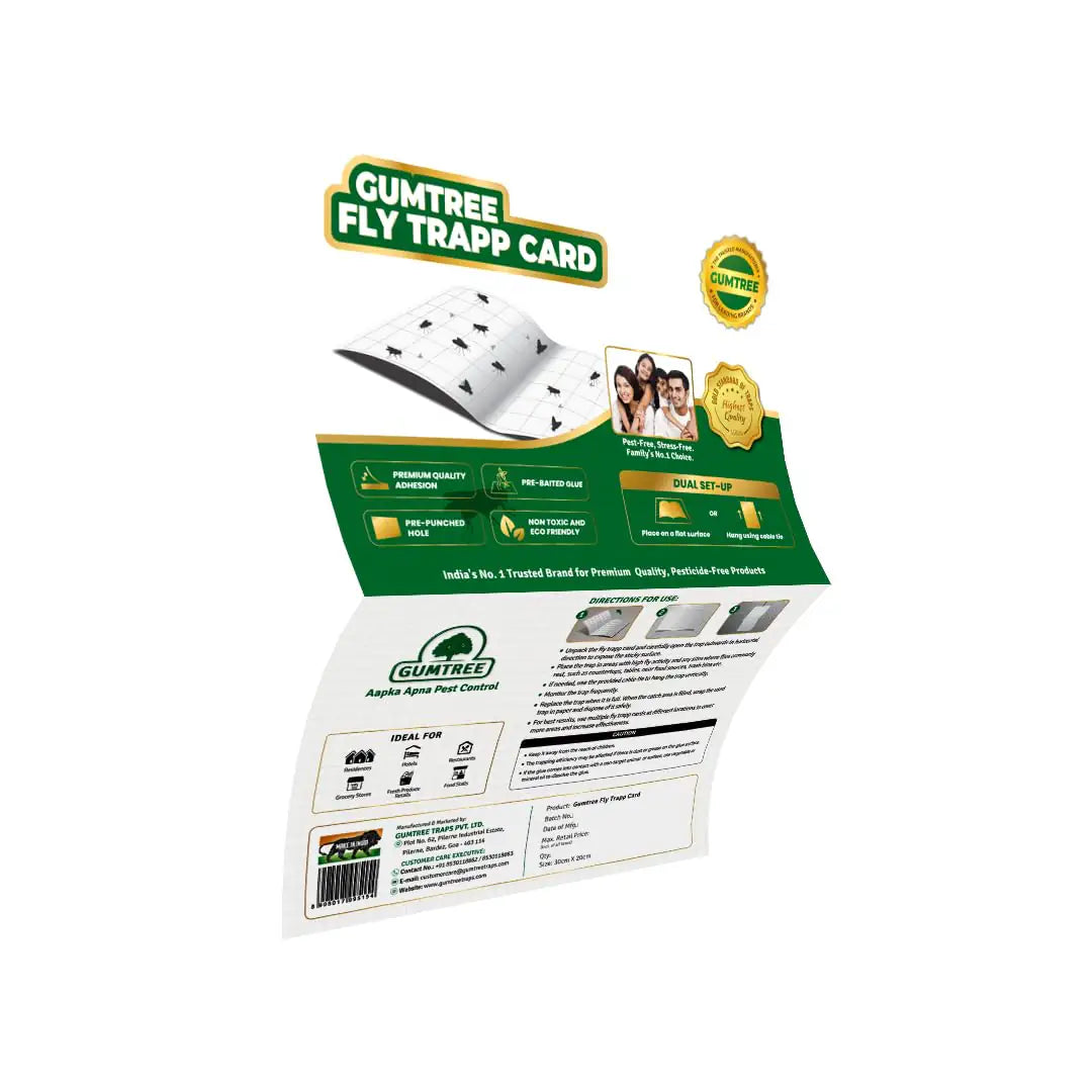 Gumtree fly trap card packaging on a white background