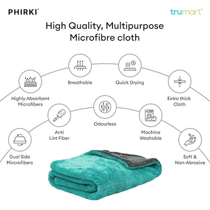 Phirki Microfiber Cloth for Car – 1200 GSM