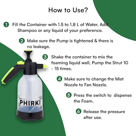 Phirki 2L Foam Sprayer for Car & Bike