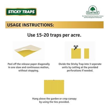 Gumtree Yellow Sticky Traps Pack of 20