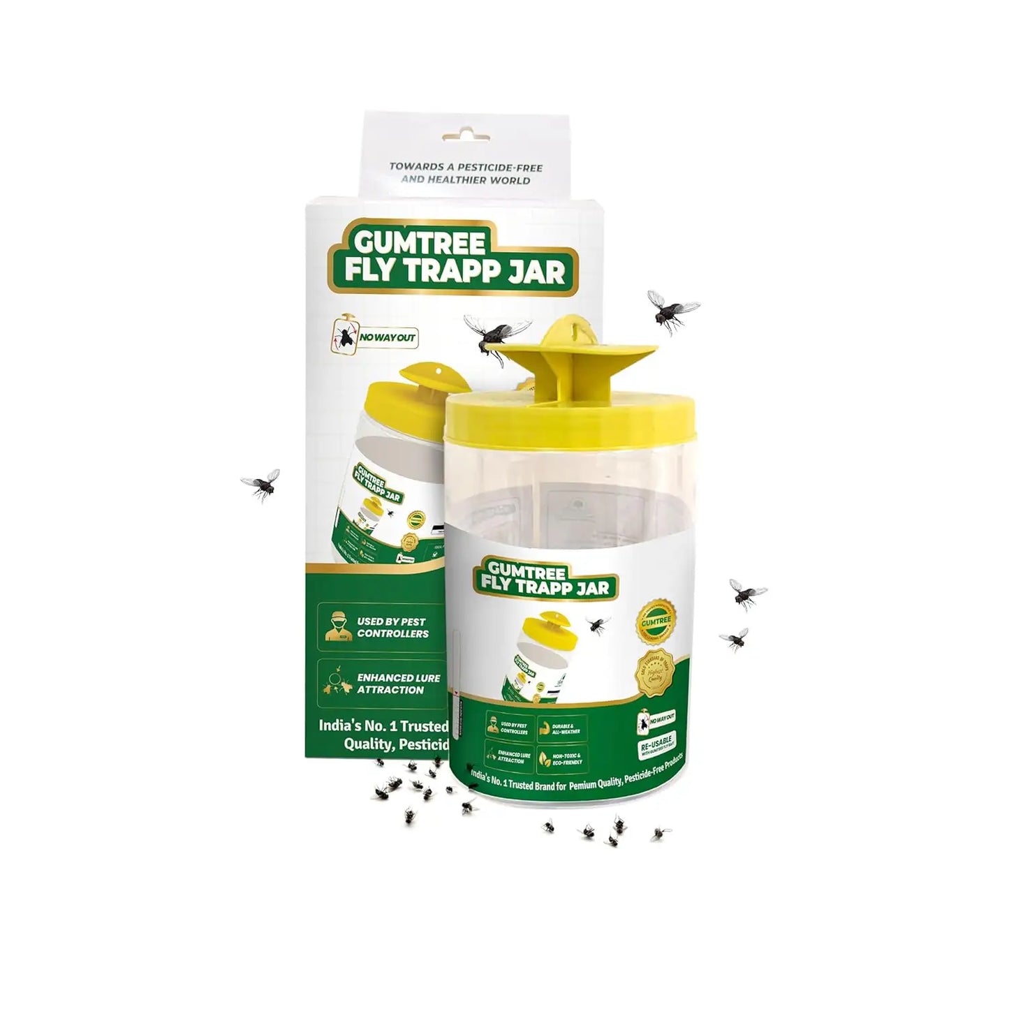 Gumtree Fly Trapp Jar with packaging on a white background