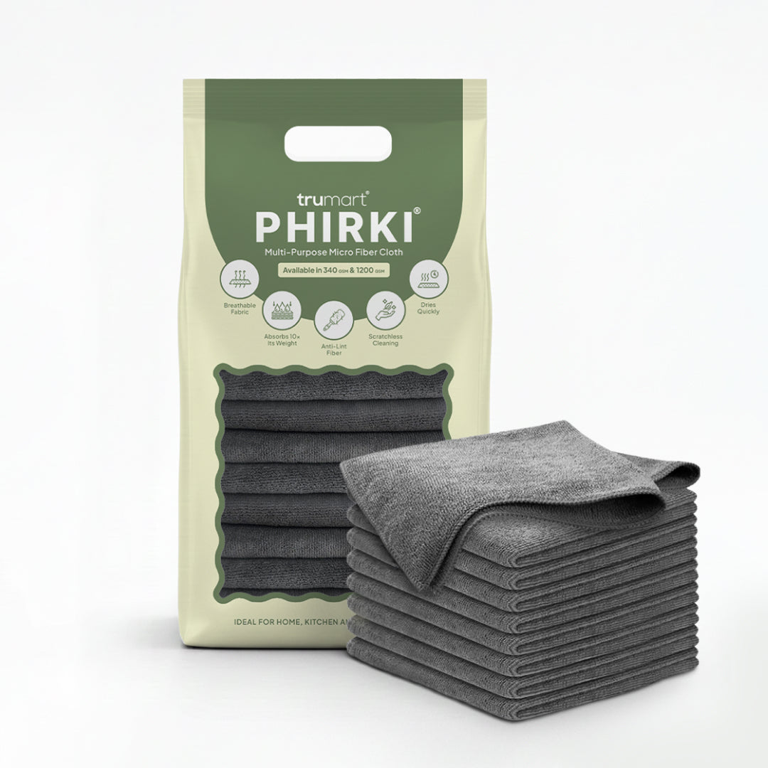 Phirki Premium Microfiber Cloths – Pack 12