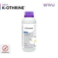 K-Othrine insecticide bottle with purple cap on a white background
