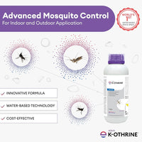 K-Othrine mosquito control product with text on advanced mosquito control for indoor and outdoor application.