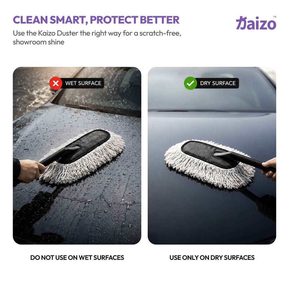 Kaizo MOFU - Car Duster - Lint-Free & Scratch-Free Car Cleaner Brush