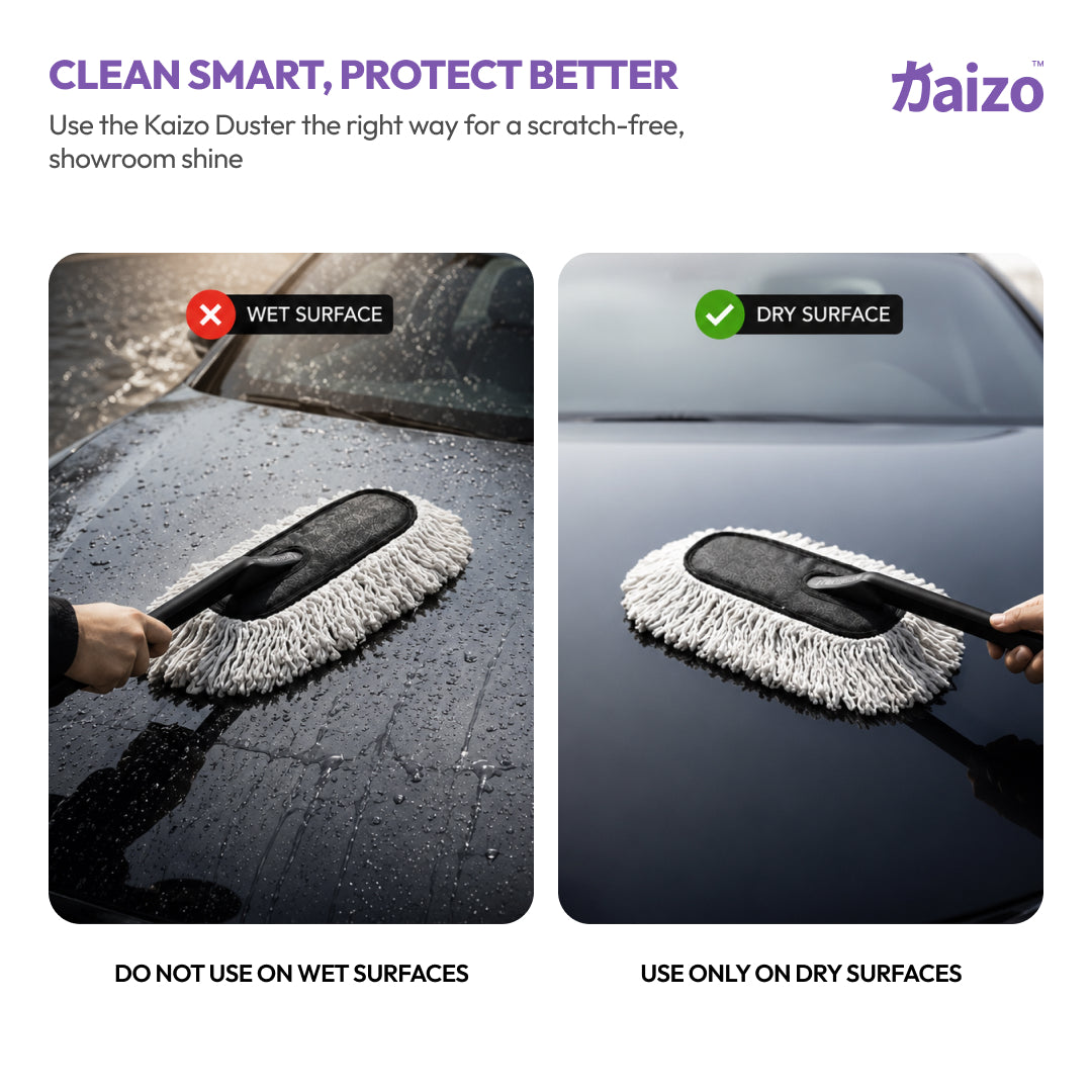 Kaizo MOFU - Car Duster - Lint-Free & Scratch-Free Car Cleaner Brush