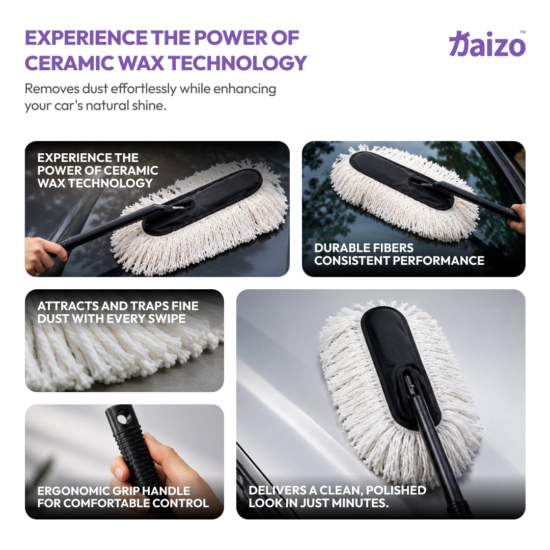 Kaizo MOFU - Car Duster - Lint-Free & Scratch-Free Car Cleaner Brush