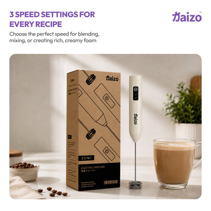Kaizo ZUMI - Rechargeable Milk Frother: Perfect Foam for Coffee Lovers