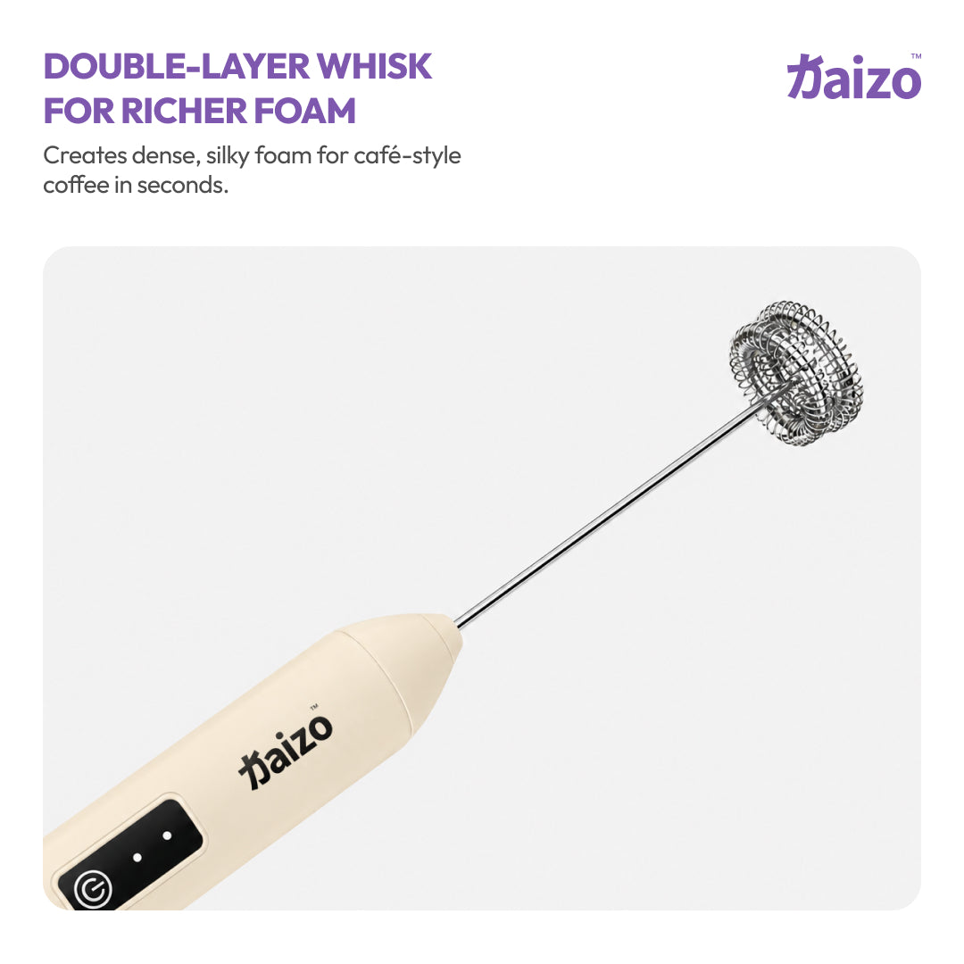 Kaizo ZUMI - Rechargeable Milk Frother: Perfect Foam for Coffee Lovers