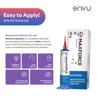 Maxforce Quantum insecticide packaging with Envu branding on a white background