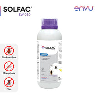 Solfac EW 050 pesticide bottle with Envu logo on a white background